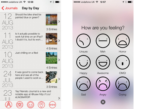 narrato journal iphone app review