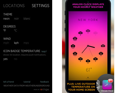 climate clock minimal hourly forecast iphone app review