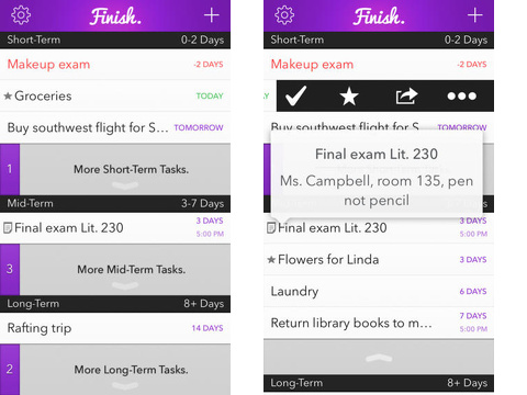 finish iphone app review