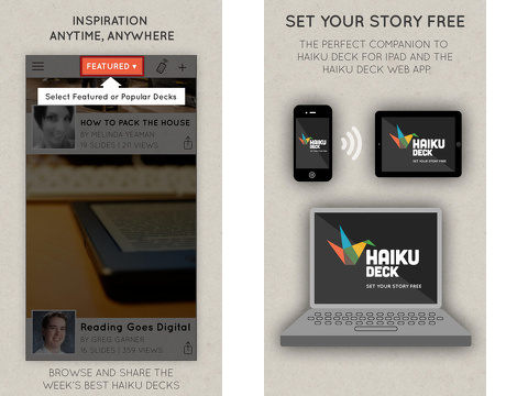haiku deck presentation and slideshow iphone app review